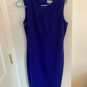 Calvin Klein Cobalt Blue Sleeveless Sheath Dress